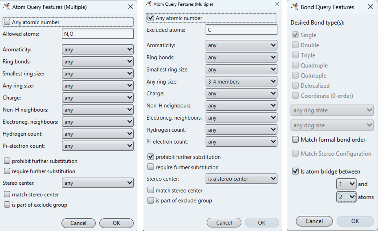 query feature control panels